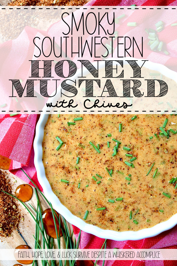 Smoky Southwestern Honey Mustard with Chives - If you love the classic sweet-and-tangy flavor of honey mustard, prepare to drool over this homemade version with a smoky southwestern-spiced twist. Whether you're using it as a dip to dunk crisp rainbow-colored peppers or veggies, a dressing for your favorite salad greens, or drizzling it over juicy, perfectly grilled chicken as a sauce, get ready to put this smoky southwestern honey mustard on pretty much anything and everything you eat. And let's not forget this honey mustard's vibrant pop of fresh green chives, which make everything on your plate look as gorgeous as it is delicious.