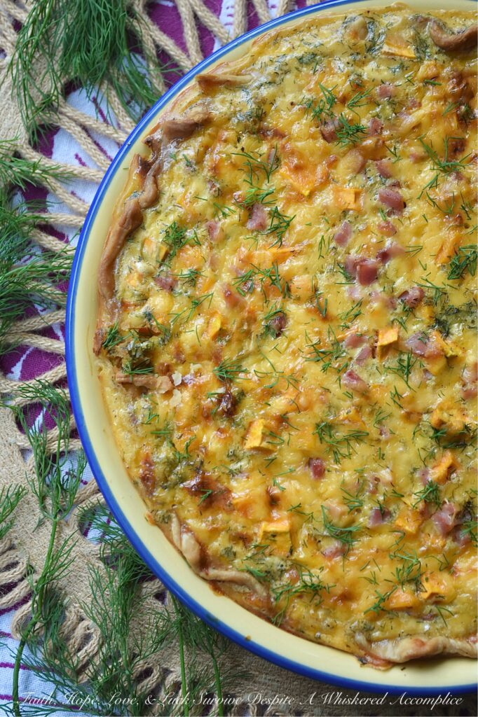 Sweet Potato and Ham Quiche with Dill & Nutmeg - This fluffy quiche masterpiece is packed with hearty diced sweet potato that keeps just the right amount of bite, savory diced salty ham, and a generous amount of sharp cheddar cheese. With a hint of fresh dill and freshly grated nutmeg, it’s a complete, all-in-one meal that feels gourmet yet comforting. Whether you whip up a homemade crust or take a shortcut with store-bought, this is one egg casserole your family is going to ask for, again and again.