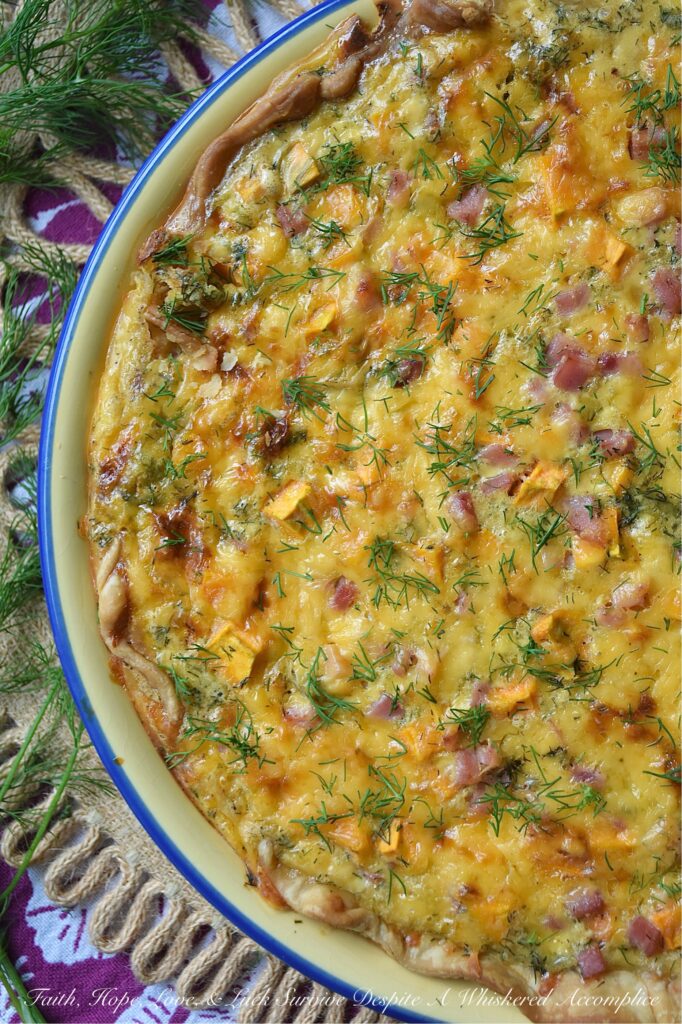 Sweet Potato and Ham Quiche with Dill & Nutmeg - This fluffy quiche masterpiece is packed with hearty diced sweet potato that keeps just the right amount of bite, savory diced salty ham, and a generous amount of sharp cheddar cheese. With a hint of fresh dill and freshly grated nutmeg, it’s a complete, all-in-one meal that feels gourmet yet comforting. Whether you whip up a homemade crust or take a shortcut with store-bought, this is one egg casserole your family is going to ask for, again and again.