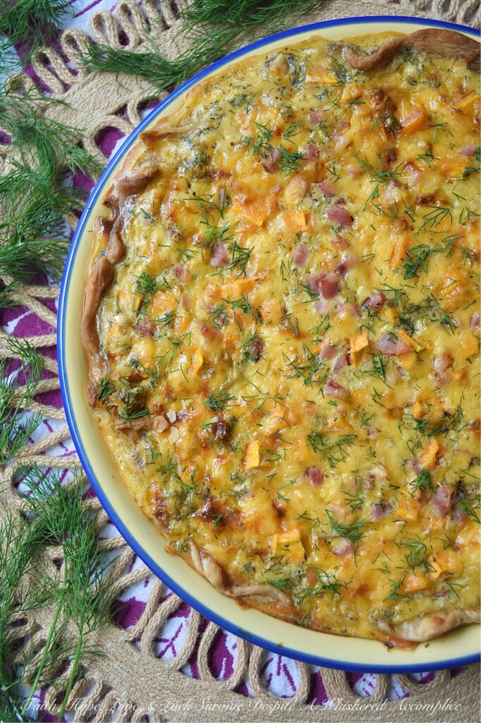Sweet Potato and Ham Quiche with Dill & Nutmeg - This fluffy quiche masterpiece is packed with hearty diced sweet potato that keeps just the right amount of bite, savory diced salty ham, and a generous amount of sharp cheddar cheese. With a hint of fresh dill and freshly grated nutmeg, it’s a complete, all-in-one meal that feels gourmet yet comforting. Whether you whip up a homemade crust or take a shortcut with store-bought, this is one egg casserole your family is going to ask for, again and again.