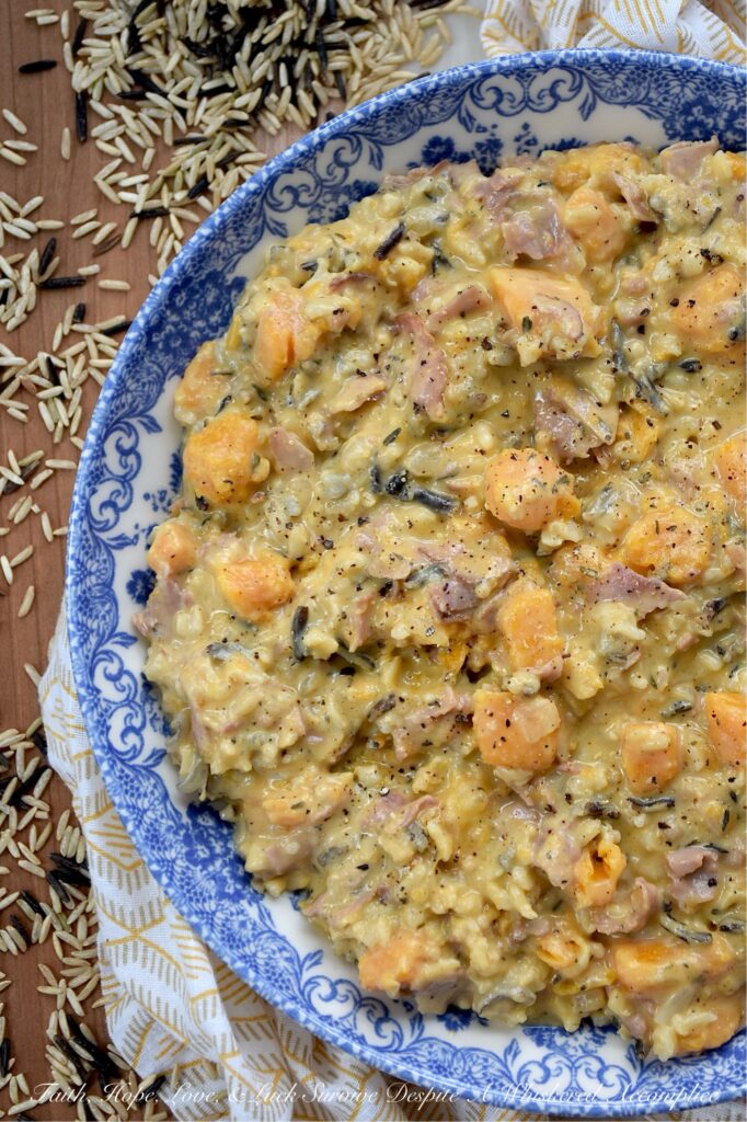 Butternut Squash, Thyme, Ham, & Wild Rice Soup - If you’re looking for a wild rice soup that pretty much screams autumn, this Butternut Squash, Thyme, Ham & Wild Rice Soup is it. With tender bite-size chunks of butternut squash, the nutty flavor of wild rice, and salty little bites of deli ham that make every spoonful feel like a treat, this soup is destined to become a family fall favorite. And with the generous addition of heavy cream, this soup is creamy, comforting, and pretty much tastes like autumn decided to stick around for dinner. This is the kind of soup you'll want to enjoy year-round.