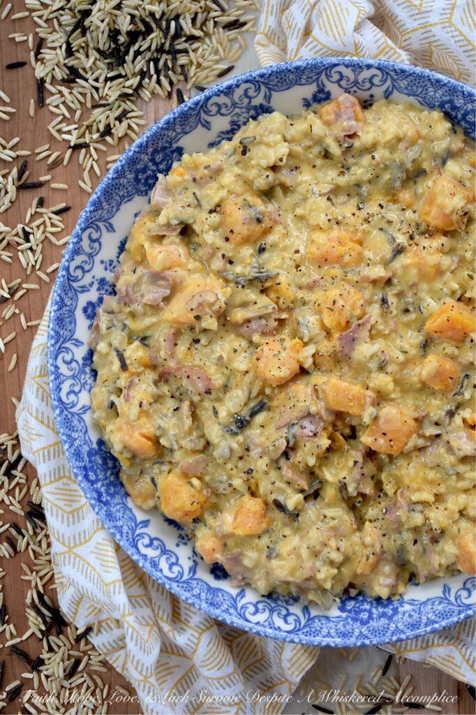 Butternut Squash, Thyme, Ham, & Wild Rice Soup - If you’re looking for a wild rice soup that pretty much screams autumn, this Butternut Squash, Thyme, Ham & Wild Rice Soup is it. With tender bite-size chunks of butternut squash, the nutty flavor of wild rice, and salty little bites of deli ham that make every spoonful feel like a treat, this soup is destined to become a family fall favorite. And with the generous addition of heavy cream, this soup is creamy, comforting, and pretty much tastes like autumn decided to stick around for dinner. This is the kind of soup you'll want to enjoy year-round.