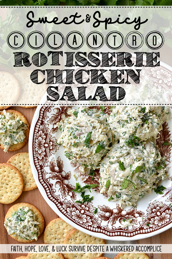 Sweet & Spicy Cilantro Rotisserie Chicken Salad - If you’re one of those folks who runs screaming at the mere mention of cilantro, you might want to skip this recipe. This sweet, spicy rotisserie chicken salad packs a serious flavor punch with fresh cilantro and the addictive sweet heat of candied jalapeños. But here's the best part. Since it uses only half of a rotisserie chicken, leaving the other half for another recipe, along with the skin and bones to make homemade broth for a future soup, it’s basically three recipes for the price of one. That’s what we call a triple win. So, if your lunch routine has been feeling a little dull lately, this shredded chicken salad is here to shake things up in the best way possible.