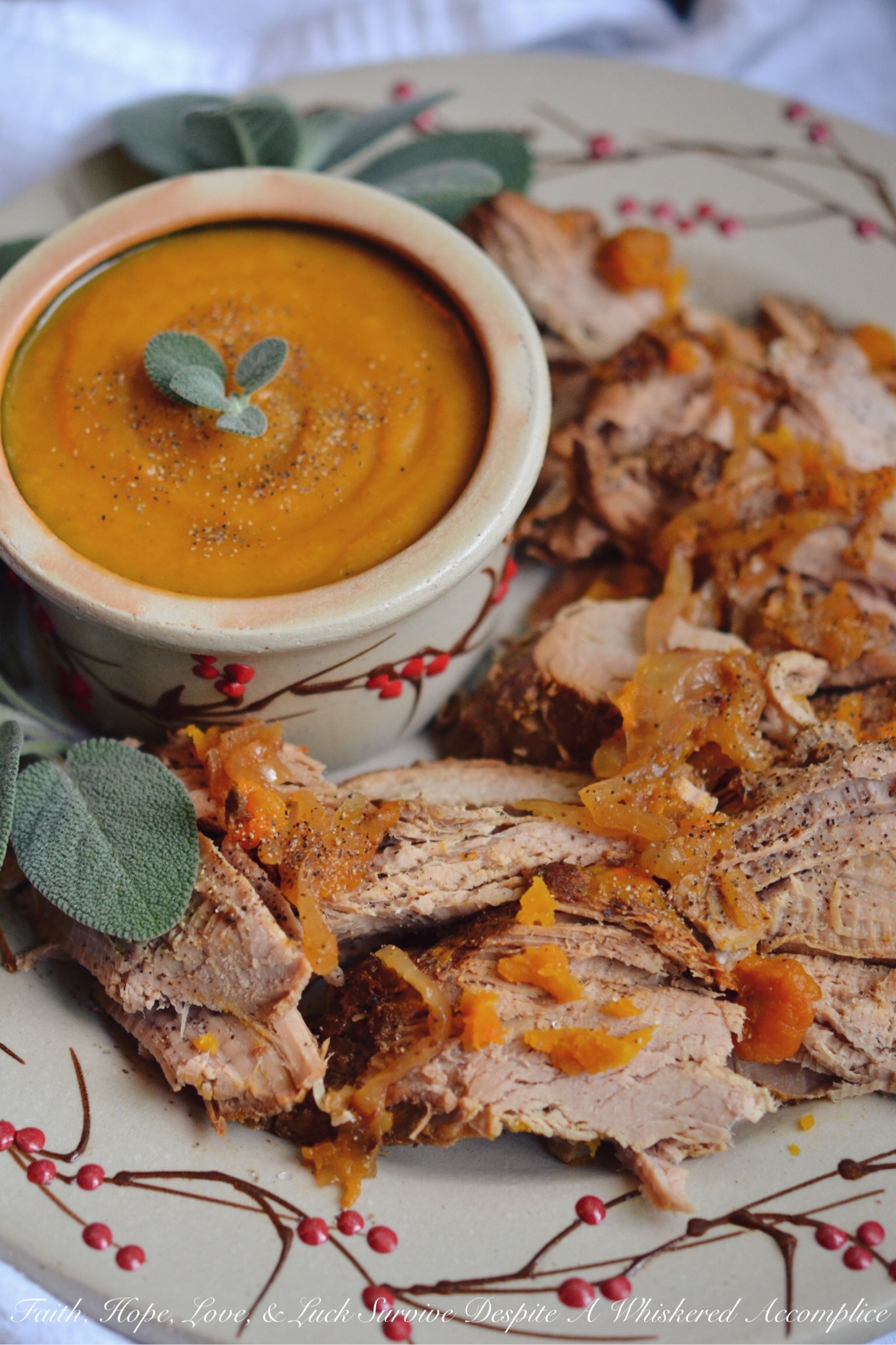 Fall Pork and Butternut Squash Double Crockpot Meal - This fall crockpot recipe is dual-purpose, in that you get two meals for your “effort” in the kitchen. A creamy butternut squash soup and tender shredded pork tenderloins that you can serve with mashed potatoes, rice, noodles, or even use to make sandwiches. You can even add a little bit of cream to some of the soup to make a flavorful gravy to drizzle the pork tenderloins with.