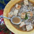 Easy French Onion Soup - If you're a fan of Panera Bread's Bistro French Onion Soup, you'll love this homemade copycat version. It's an uncomplicated, almost effortless comforting French onion soup, which uses a crockpot to caramelize the onions as a way to save time. After you discover just how easy this soup is to make, it will quickly become a regular addition to your weeknight meal rotation.