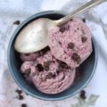 Blended Cherry Chocolate Chip Ice Cream - A simple, sweet, creamy, and decadent miniature chocolate chip-loaded ice cream using blended cherry pie filling, heavy cream, milk, vanilla, and sugar. This ice cream is fruity and chocolaty at the same time.