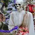 A look at The Historic Herndon Halloween House (Herndon, VA) 2017 "The Nightmare Before Christmas" themed Scottish Skeleton Clan Army.