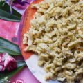 Homemade spaetzle or spätzle is a German or Pennsylvania Dutch egg noodle which is easy to make with the help of a potato ricer. This version is made even more flavorful thanks to the addition of dried dill weed.