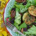 Toasted Goat Cheese & Pecan Salad - Why settle for an average run-of-the-mill salad, when you can have a salad topped with warm toasted goat cheese and slightly spicy sugared pecans? Add a few dried cherries into the mix, along with a light vinaigrette and there's no way you can go wrong with this sweet and tangy salad combination.