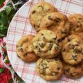 Chocolate Chip Vanilla Cookies - These simple and unassuming chocolate chip cookies are so much more than they first appear. They're soft and chewy, but also have an intense vanilla flavor that helps to bring out the taste of the semi-chocolate chips in them as well. In addition, they somehow manage to get even better after sitting for a few days after they are baked, which makes them the perfect Christmas cookie to add to a holiday cookie tray.