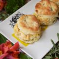 Southern Cheese Spread Tea Party Biscuits - Every tea party needs a few savory food options to balance out the menu and these bread and butter pickle buttermilk biscuits filled with a flavorful southern cheese spread definitely fill that need. They're the perfect size for snacking too, which means that you may want to make more than one batch because they'll disappear surprisingly fast.