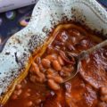 Baked Barbecued Beans with Bacon - Are you ready to enjoy the best baked beans you've ever tasted? These barbecued beans, made using canned great northern beans, will simply knock your socks off. Yes, they're just that good. It must have something to do with the bacon, diced onion, molasses, brown sugar, ketchup, and seasonings used to make them. You'll never buy canned baked beans again.