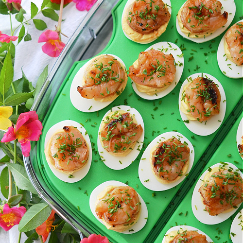 Square 500 – Honey-barbecue Shrimp Deviled Eggs 