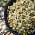 Chickpea Salad with Lemony Swiss Chard Pesto - If you're looking for a vibrant and flavorful side dish that is both easy to prepare and delicious, try this chickpea, red onion, and dried cherry salad. It's tossed in a bright, lemony pesto made with Swiss chard, salty parmesan cheese, lemon zest, and crunchy roasted pepitas. The best part? This recipe is incredibly versatile. You can easily swap out ingredients based on your preferences or what you have on hand. For example, you can use basil or spinach instead of Swiss chard, replace the pepitas with toasted pine nuts or walnuts, or substitute your favorite dried fruit for the cherries.