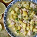 Lemony Potato & Fennel Rotisserie Chicken Soup - If you find yourself craving a big, cozy bowl of soup the moment you feel a sniffle coming on, or are just looking for a warm bowl of comfort, this rotisserie chicken soup is just what you need. It lets you make the most of a store-bought rotisserie chicken, using every last bit. The white and dark meat, bones, skin, and even the juices left in the bottom of the rotisserie chicken container or bag are used to make this feel-good soup. Toss in a chopped fennel bulb and feathery fennel fronds, and you’ve got a soup that’s bursting with flavor. The potatoes are soft and creamy, and then there’s the lemon juice and zest, which gives this soup a bright, zippy kick. Honestly, who needs chicken noodle soup when they can have this lemony potato, fennel, and rotisserie chicken soup instead?