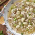 Rotisserie Chicken Xavier Soup with Fennel - Let's be honest, when you're craving comfort, nothing quite hits the spot like chicken and dumplings. But what if you’re in the mood for something a little lighter, without a heavy cream base to weigh you down? This Xavier Soup takes all the comforting vibes of a classic chicken noodle soup and gives it a brilliant upgrade. After simmering a rotisserie chicken carcass into a simple yet flavorful golden broth, in go the fluffy, bite-sized dumplings, plenty of tender shredded rotisserie chicken, and a generous amount of crunchy diced fennel for a subtle, earthy anise kick. A final shower of chopped scallions brings a pop of color and a fresh finish. This rotisserie chicken soup is the perfect mashup of rustic comfort and simple elegance, perfect for sick days, chilly nights, and every moment in between.
