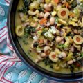 Black-Eyed Pea & Basil Green Olive Salad - Let's be honest. Black-eyed peas by themselves are pretty plain and don’t have much flavor, despite their reputation for bringing good luck. But when you mix them with chopped pimento-stuffed green olives, plenty of fresh basil, and a tangy lemon, mustard, and honey dressing, they become something truly special. This black-eyed pea salad is just begging to be the star at your next party, gathering, or New Year’s Day celebration. Whether you pile it high on triangle-sliced pita, scoop it up with crunchy tortilla chips, or simply eat it straight from the bowl as a side dish, this green olive salad is sure to be a hit.