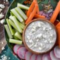 Small-Batch Blue Cheese Dip with Dried Herbs - You either love blue cheese or you don't. And often, for those who do love a rich and creamy dip featuring blue cheese, the store-bought varieties are often sized for a party of twenty, not just a craving or two. With this small-batch recipe, featuring dried herbs for added flavor, you can get your blue cheese fix without any of it going to waste. Whether you’re dipping crunchy carrot sticks, radishes, celery, or broccoli, or using this dip as a condiment for chicken tenders, buffalo wings, or even sneaking a scoop with a handful of chips or pretzels, this dip is here for all your blue cheese moments.