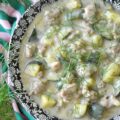Italian Sausage Zucchini, Onion, & Fennel Chowder - Forget everything you know about chowder. No potatoes? No corn? No seafood? That's right. Instead, we’re swapping in savory sweet Italian sausage and garden-fresh veggies like zucchini, onion, and fennel. This one-pot, lighter-than-usual chowder is thick, vibrant, and packed with an unexpected punch of flavor. It’s arguably the most flavorful chowder you’ll make all season.