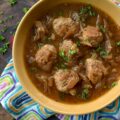 Caramelized Onion Turkey Meatball Crockpot Soup - The secret to a truly amazing slow-cooked crockpot soup isn’t to dump all of the ingredients in, set it, and forget it. It’s knowing exactly when to step away from the slow cooker and hit the stove instead. This Caramelized Onion Turkey Meatball Crockpot Soup pairs slowly caramelized crockpot onions with stovetop meatballs browned to golden perfection, creating a depth of flavor you didn't think was possible for a crockpot recipe. If you’ve been looking for a reason to dust off your crockpot, this is it.